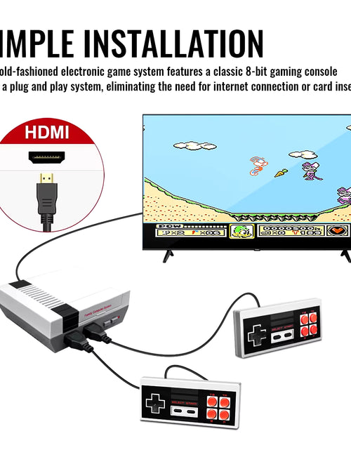 Load image into Gallery viewer, Retro Family HD Video Classic Game Console Built-In 621 Games HD Output with Two Wired Controller TF Card Loading Games

